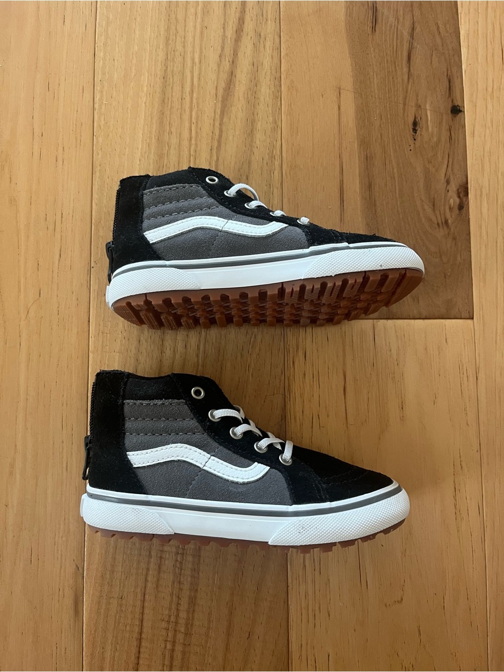 Vans Kids Black and Gray High-Top Skate Sneakers - Picture 3 of 8